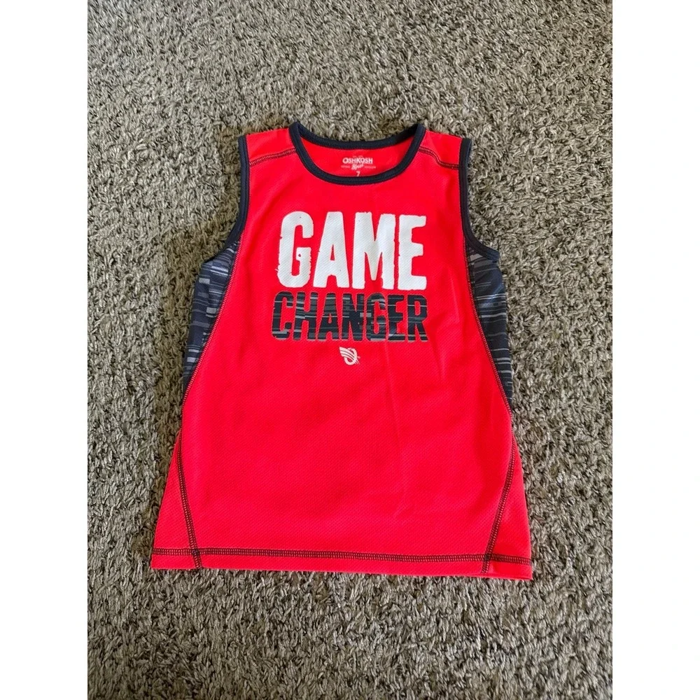 Oshkosh Boys Neon Red Gray 